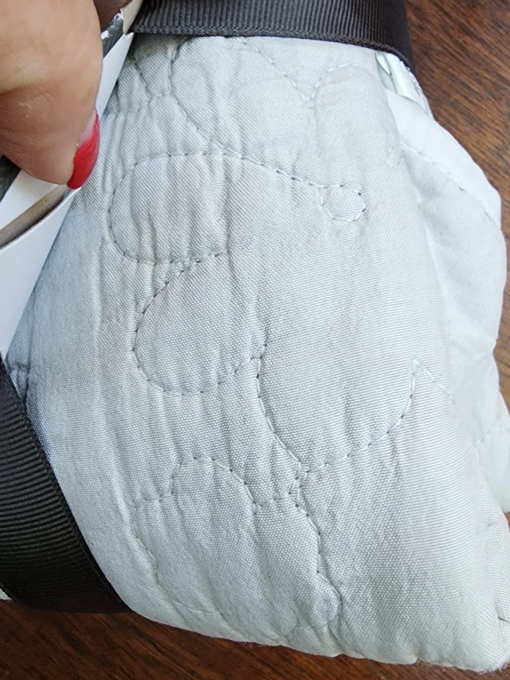 Threshold Garment Washed Paisley Stitch Sham in Light Gray